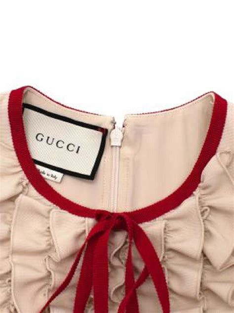 gucci ruffle bib dress|net a porter Gucci dresses.